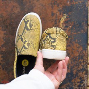 Snake Pattern Slip Ons